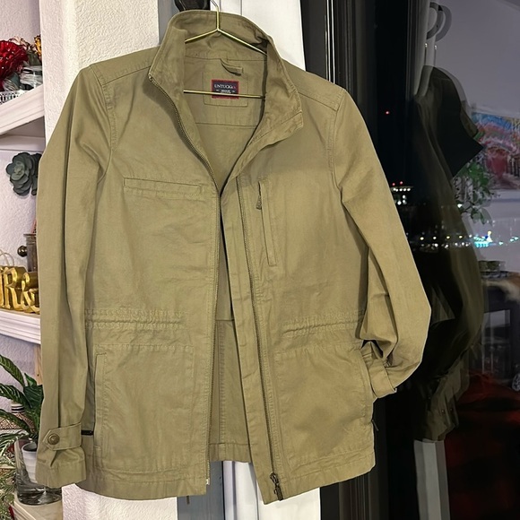 UNTUCKit Womens Military Jacket medium Green Olivio field outdoors Cotton - Picture 1 of 13